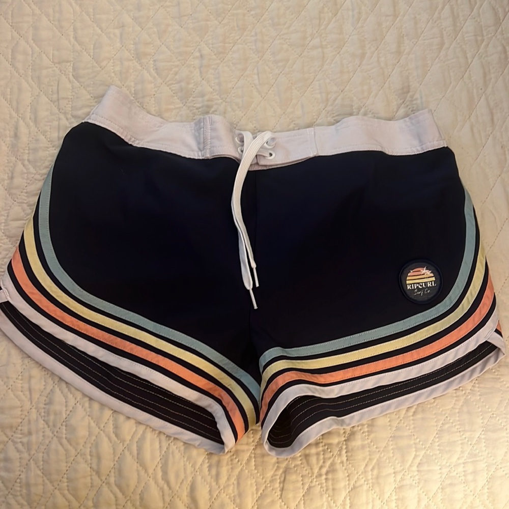 women’s size large ripcurl board swim shorts in navy